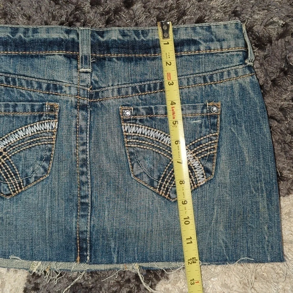 Decree Mini Skirt Pre owned Size 5 Medium Denim Blue Jean Hipster 70s Skirts